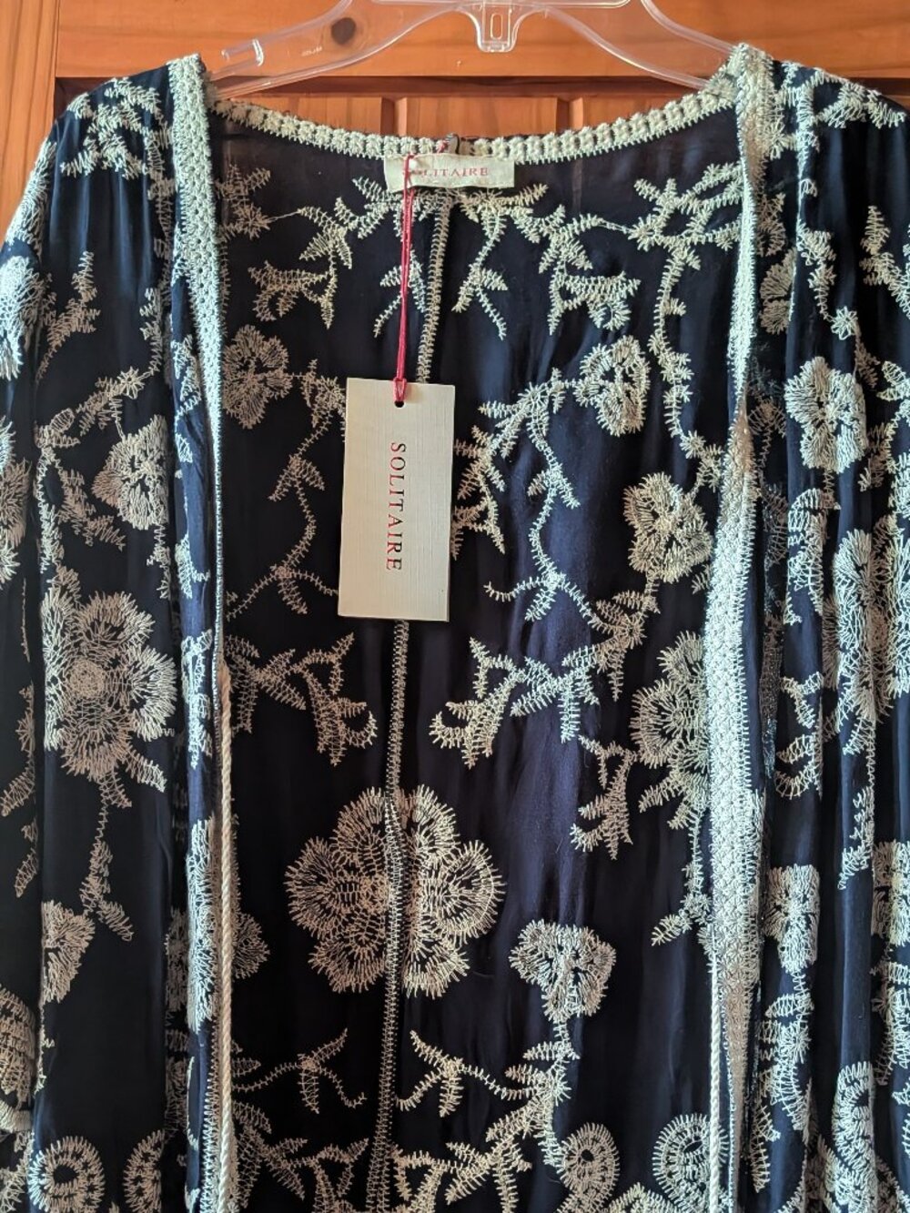 NWT Solitaire Blue Lace Kimono